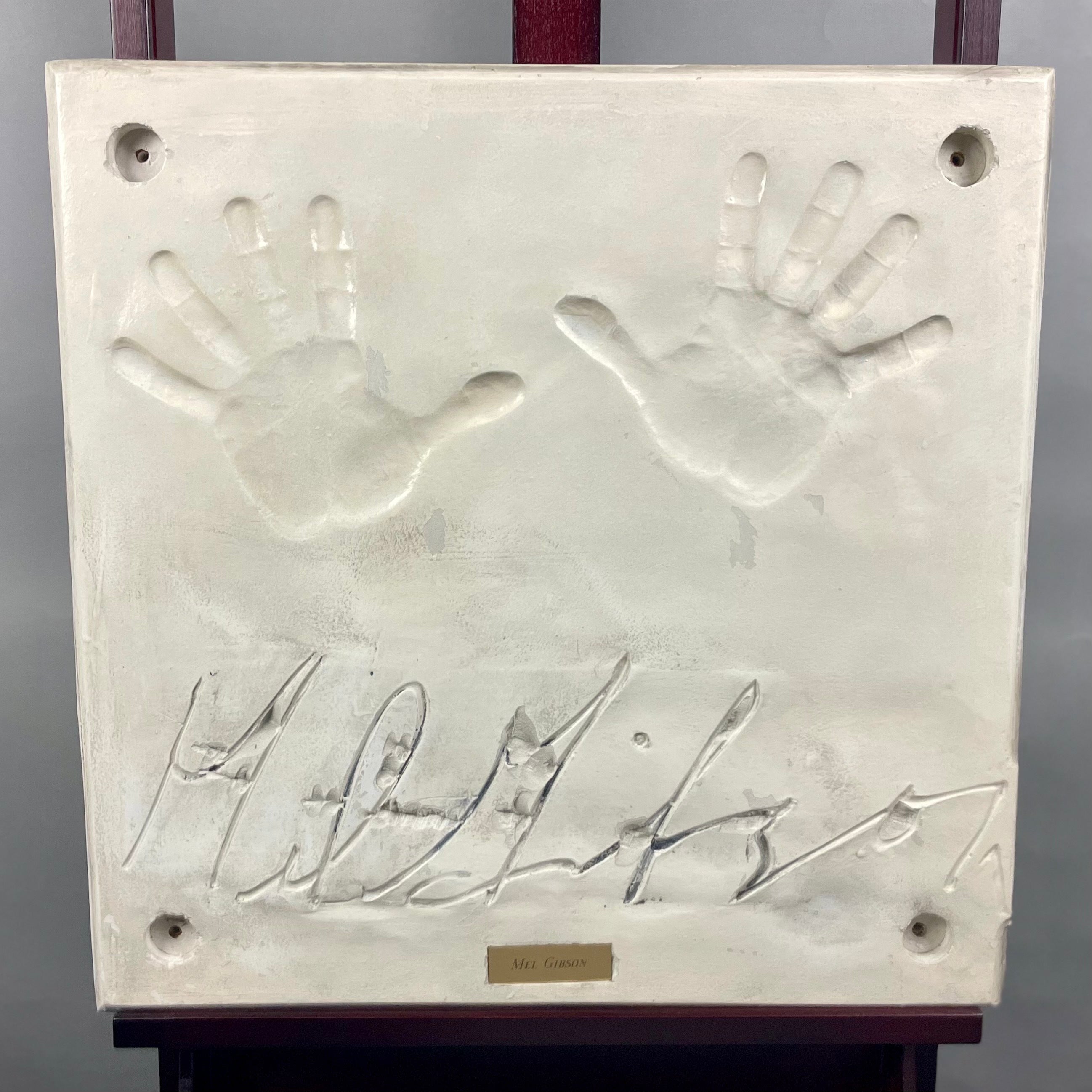 PLANET HOLLYWOOD SEATTLE Mel Gibson Celebrity Hand Cast